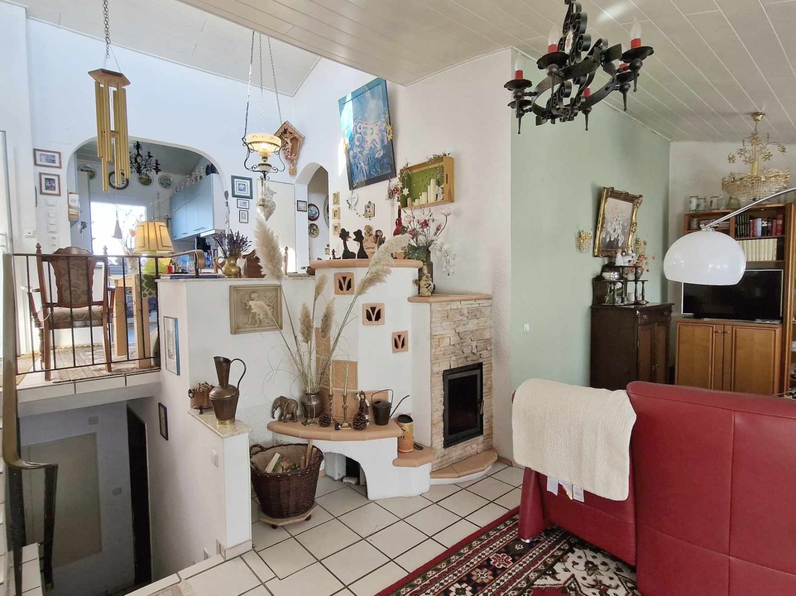 Wohnzimmer mit Kaminofen