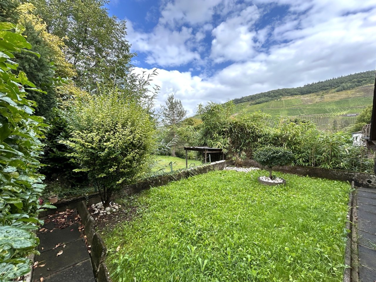 Garten mit Fernsicht in die Weinberge Garten mit Fernsicht in die Weinberge