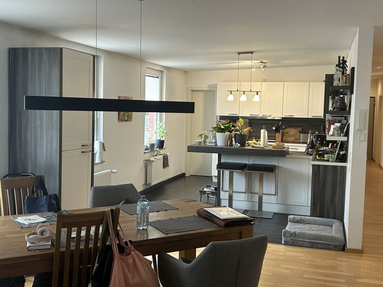 Küche, Esszimmer, Wohnzimmer große Wohnung