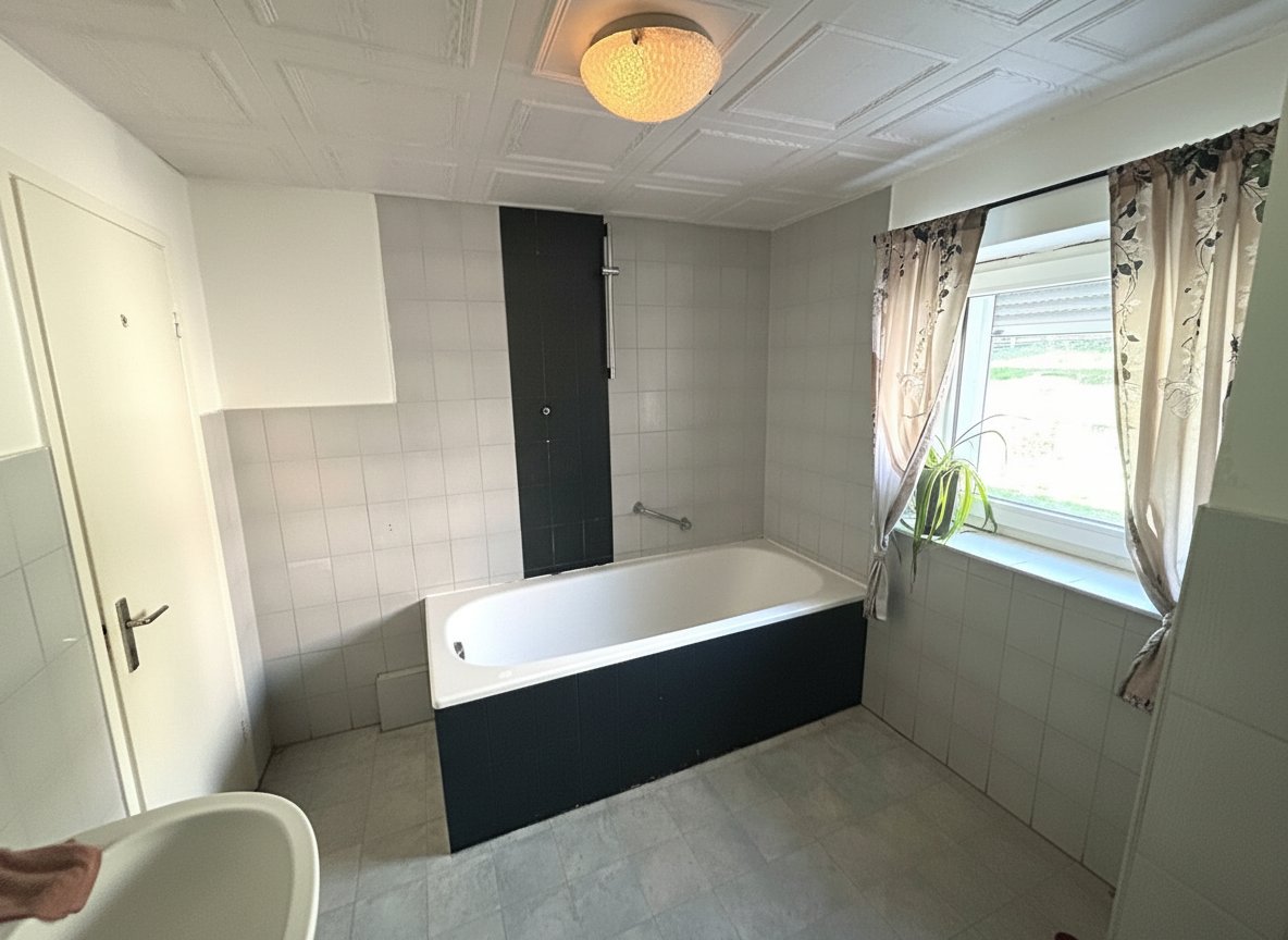 Bad mit Wanne und Fenster 