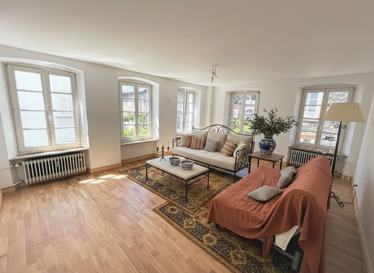 großes, helles Wohnzimmer 1.OG = ca. 26 qm 