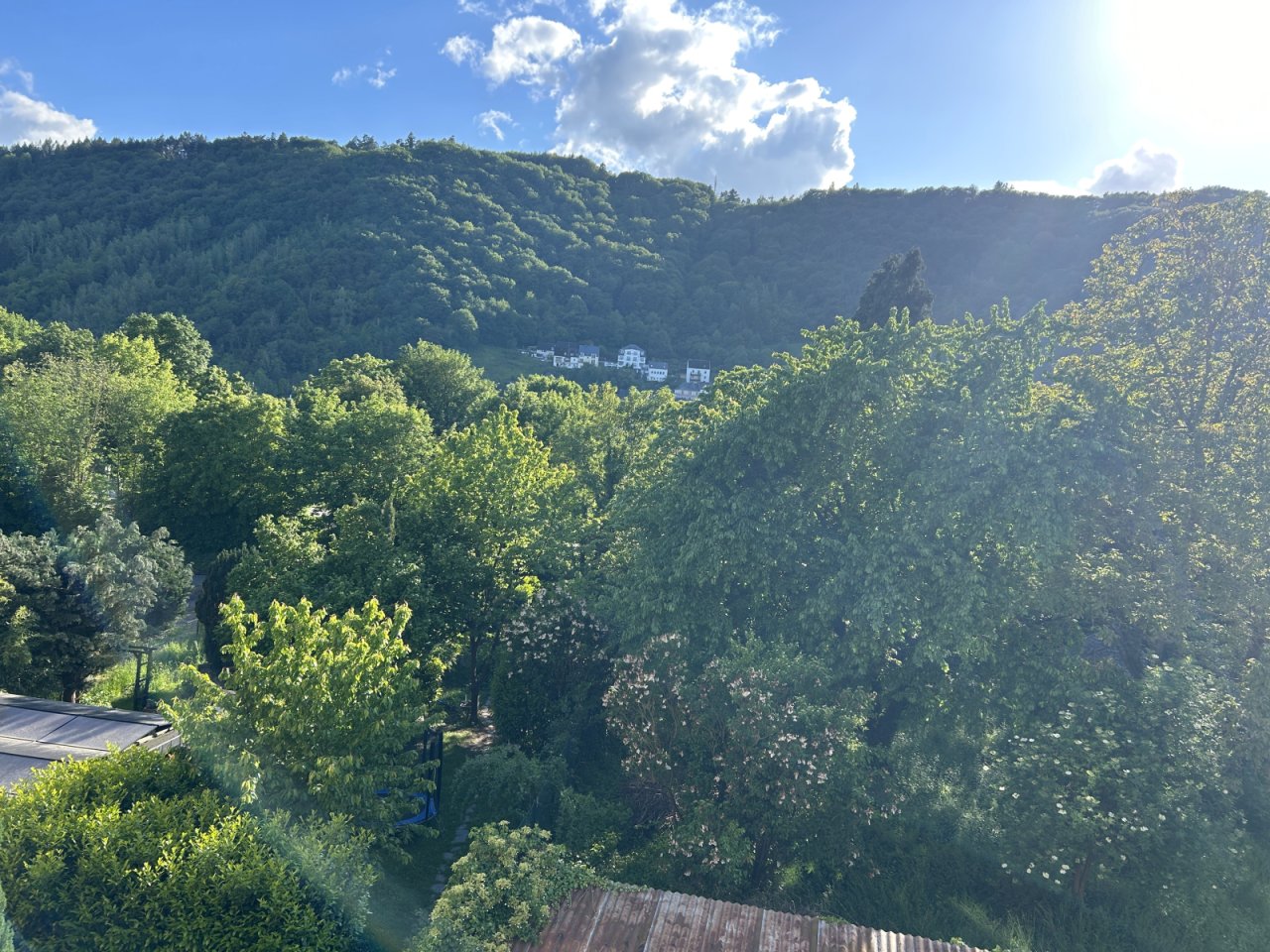 die Sicht vom Balkon 