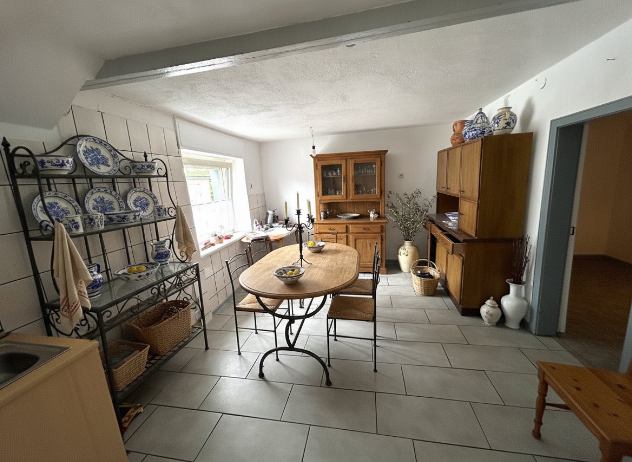 mögliche Küche mit Essplatz lt. KI-Home-Staging mögliche Küche mit Essplatz lt. KI-Home-Staging
