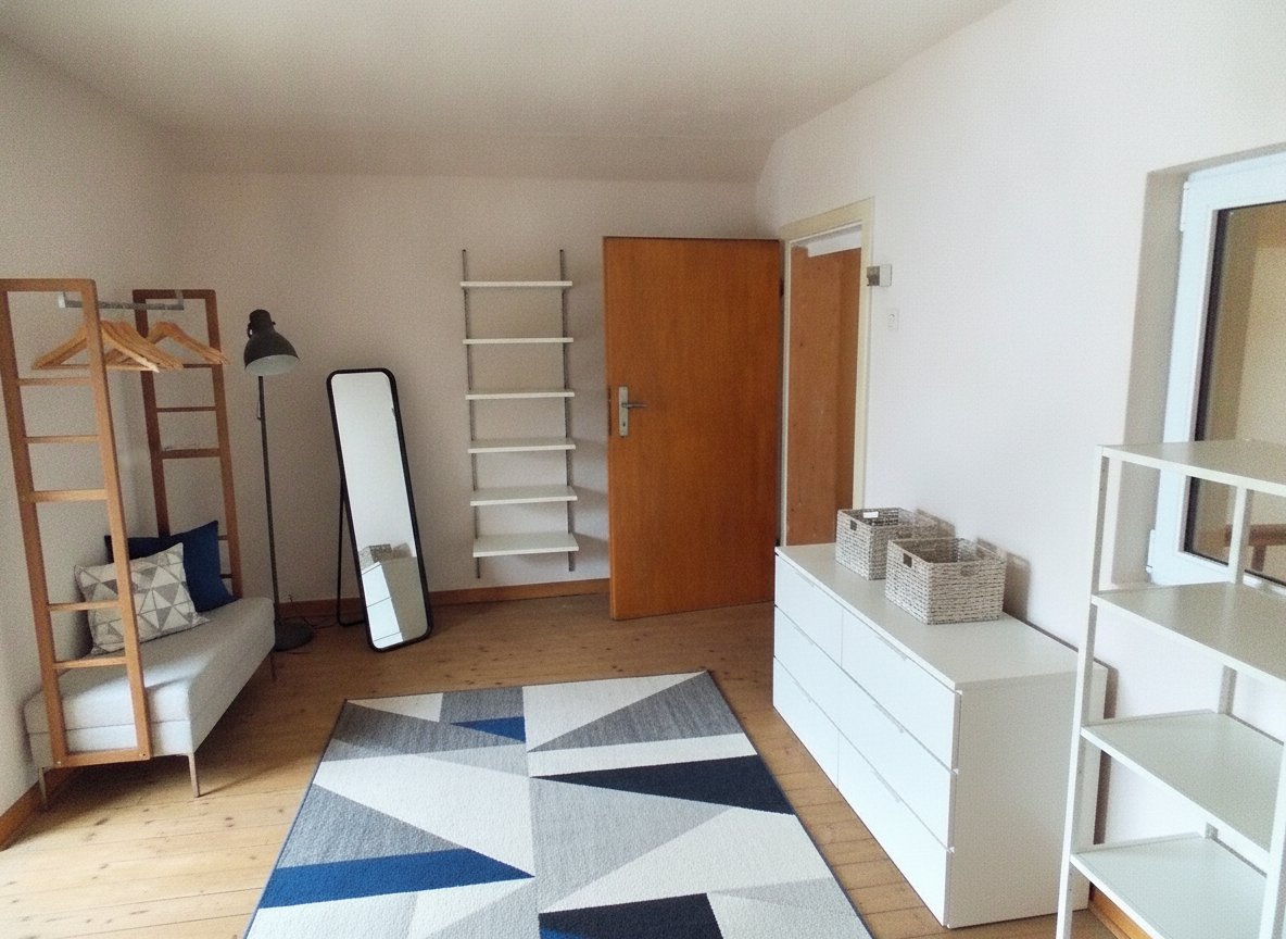 Zimmer (mit KI Home-Staging eingerichtet) Zimmer (mit KI Home-Staging eingerichtet)