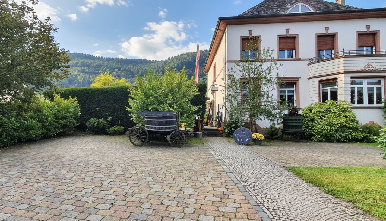 Zufahrt zur Winzer-Jugendstilvilla in Traben-Trarbach Zufahrt zur Winzer-Jugendstilvilla in Traben-Trarbach