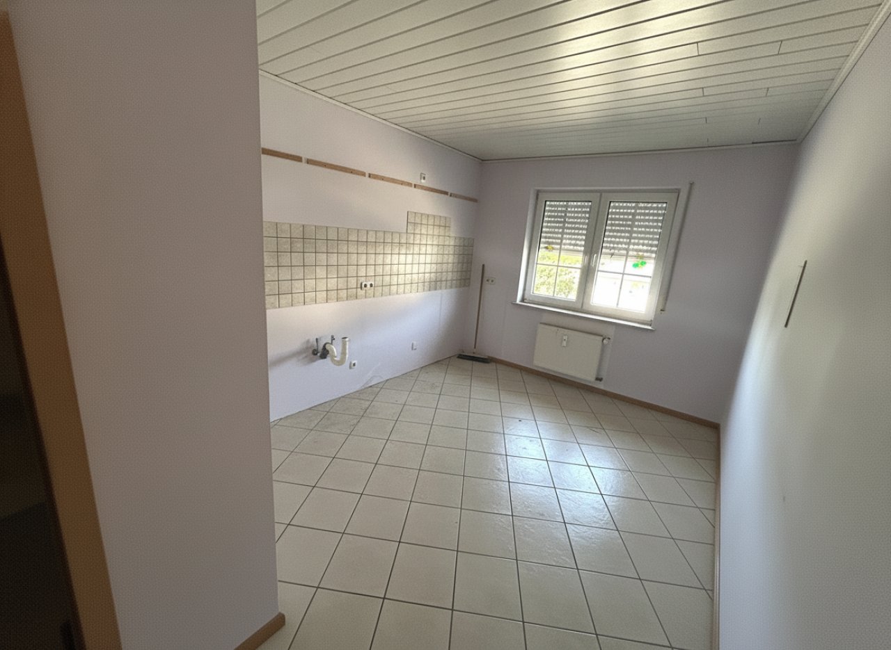 Küche wurde ausgebaut / alle Anschlüsse vorhanden