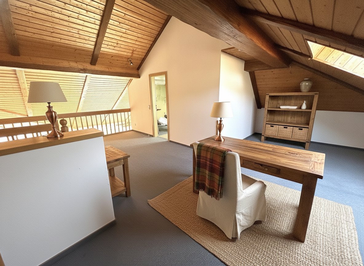 großer Galerieraum im DG offen zum Wohnzimmer (weiteres Zimmer vorhanden)