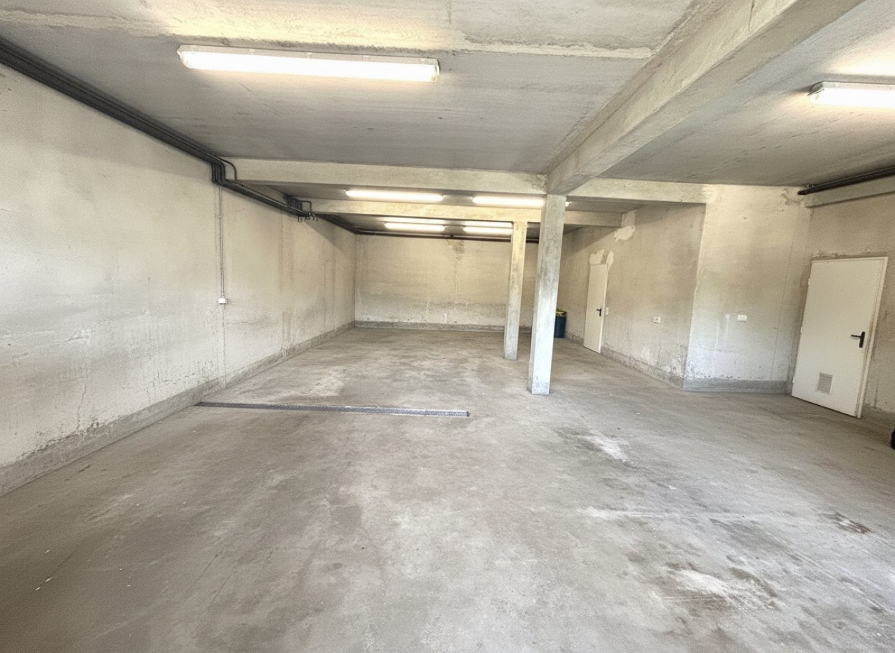 ein Teil des Kellers als Garage / Lager (mit KI leergeräumt) 
