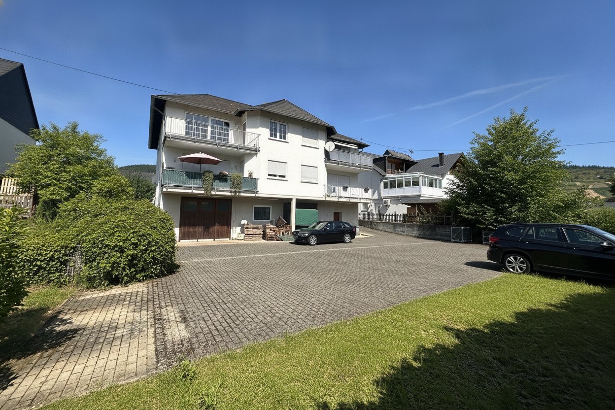 Haus von hinten mit sehr großem Hofraum 